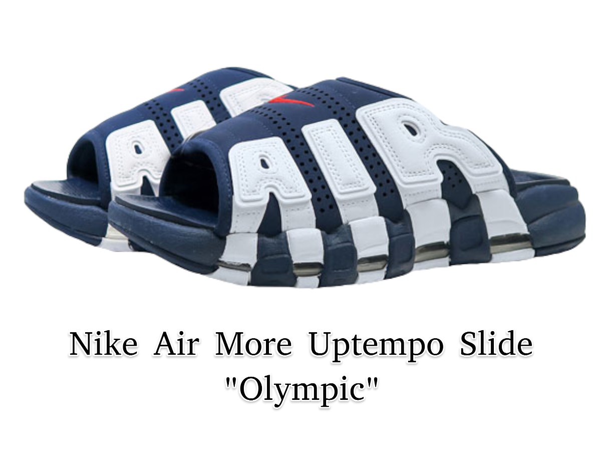 Nike Air More Uptempo Slide Olympic 2024 Sandals US6-11 JAPAN
