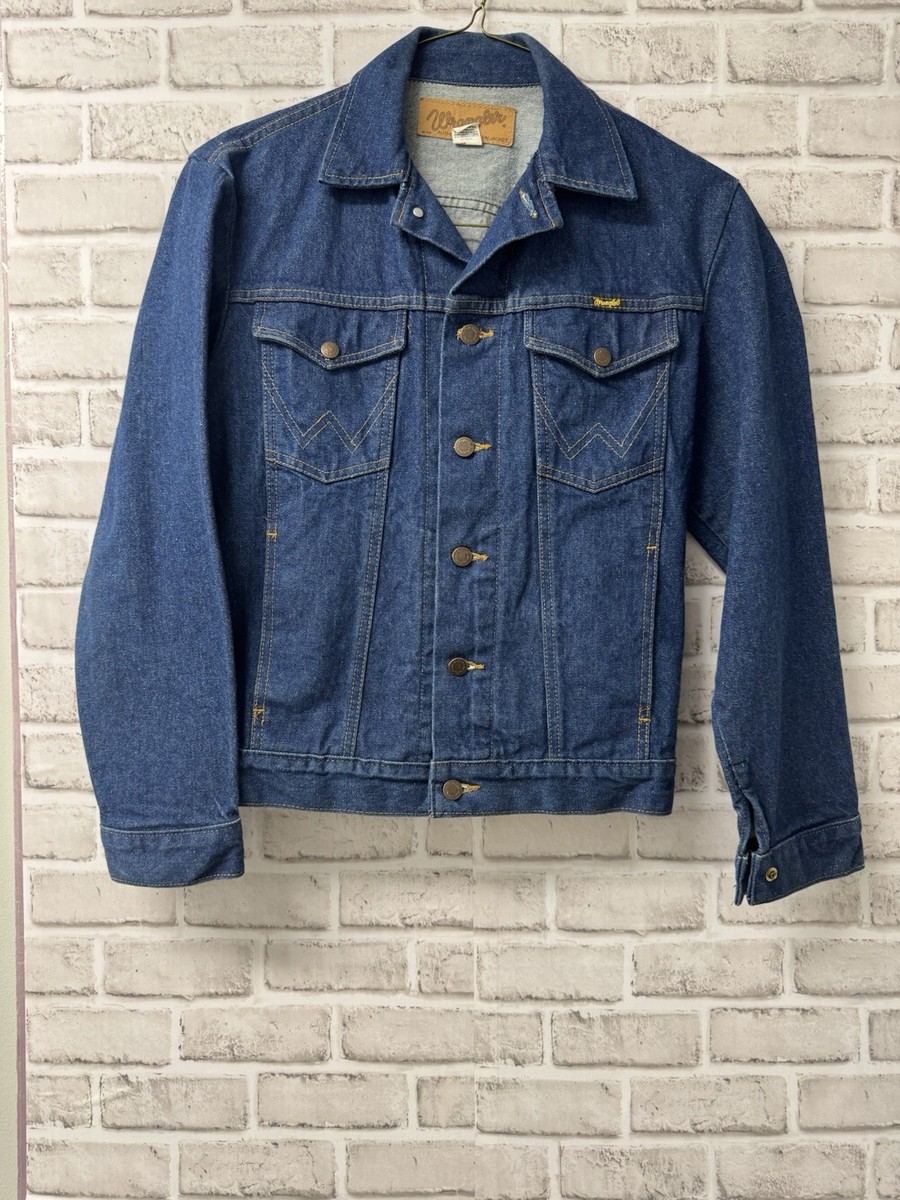 Wrangler Mens Vintage M159 Made In USA Sz 38 Unlined Western Denim