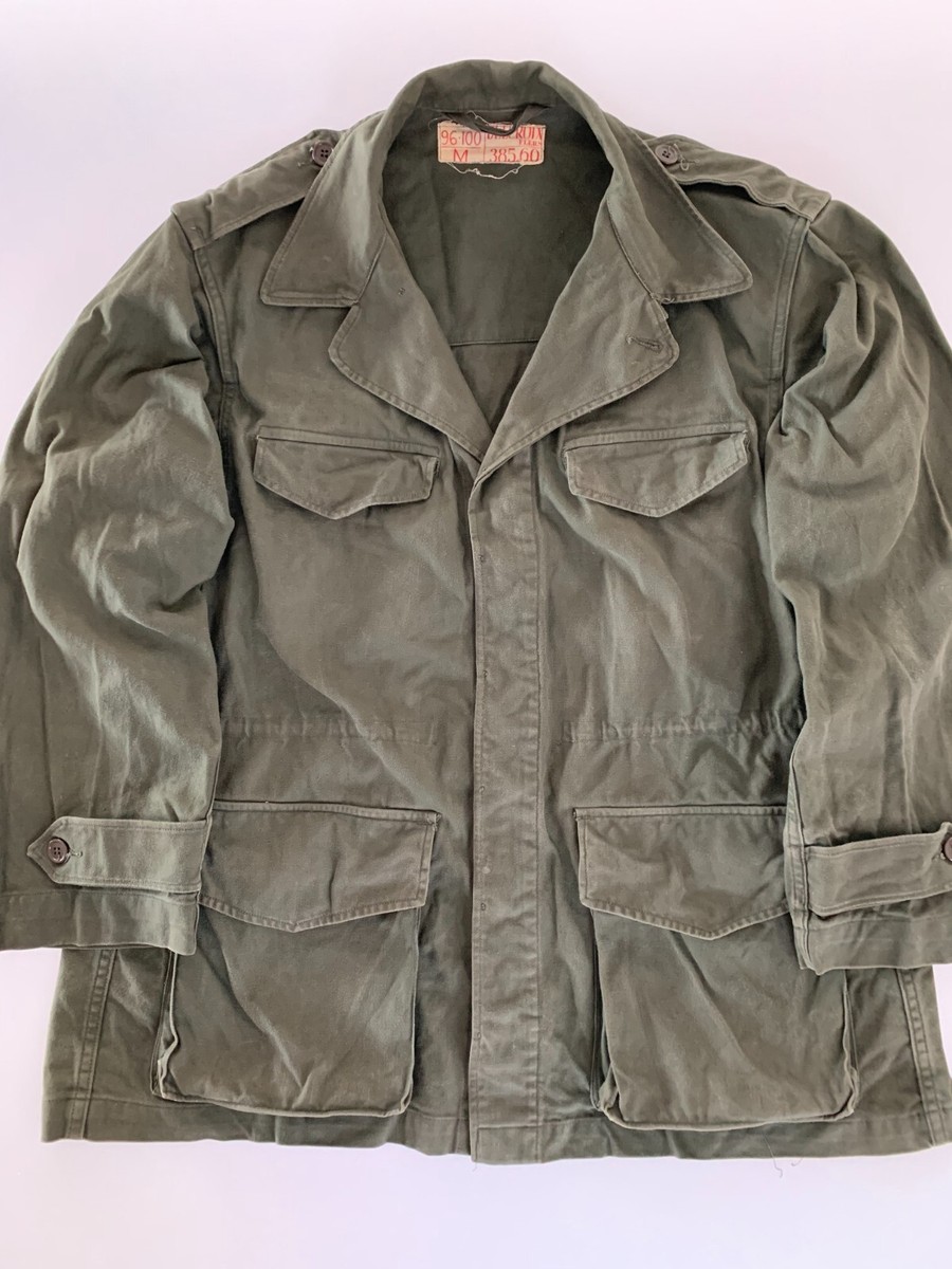 VTG Old French TTA Mle 47 Green Coat Jacket Delcroix Algeria Armee