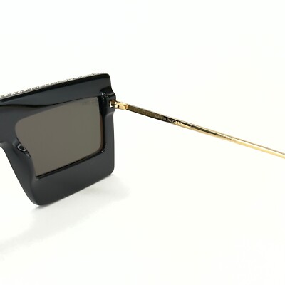 GUCCI Gg0431s 0431 Black Gold Hollywood Forever Crystal Stud Mask