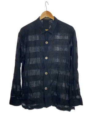 Y's for men YOHJI YAMAMOTO Linen Cotton Casual Shirt Size L Black
