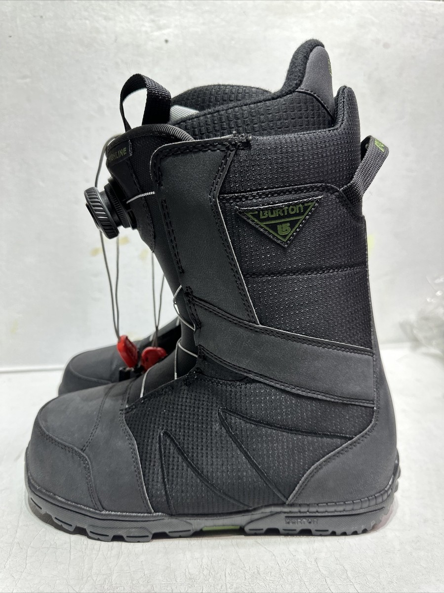 BURTON HIGHLINE MEN'S SIZE 8 BLACK BOA IMPRINT 1 SNOWBOARD BOOTS