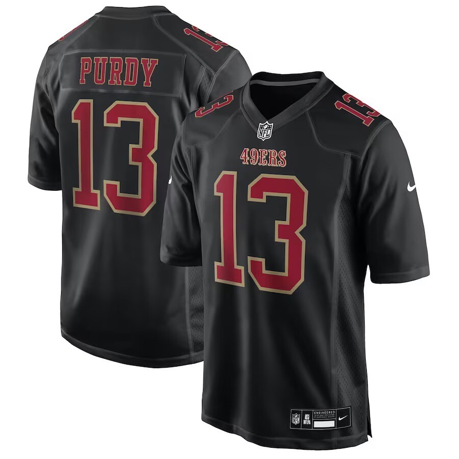 Nike Brock Purdy #13 Carbon Black San Francisco 49ers Fashion Game