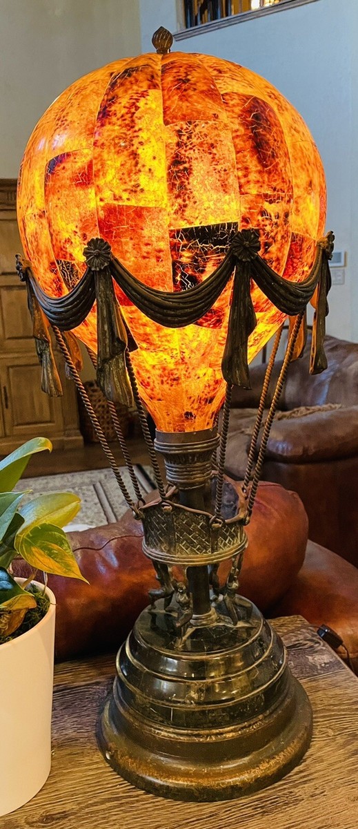 Maitland-Smith Style Lamp Hot Air Balloon Antique Bronze 19th