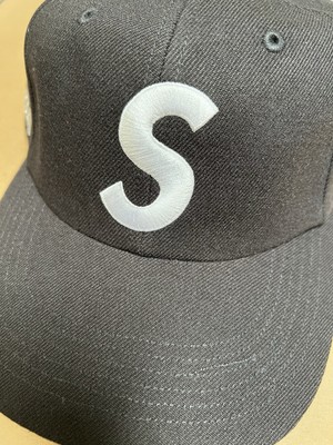 SS25 Supreme World Famous S Logo 6 Panel Cap Hat Black 2025 | eBay