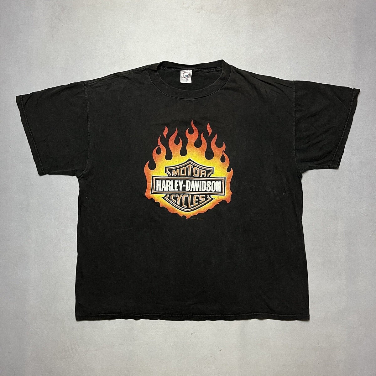 k.s希少フレイムファイヤーハーレーharleytシャツXLヴィンテージ k.s