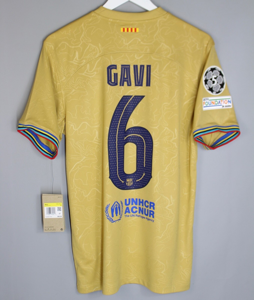 NWT BARCELONA SPAIN 2022 2023 AWAY FOOTBALL SHIRT JERSEY #6 GAVI