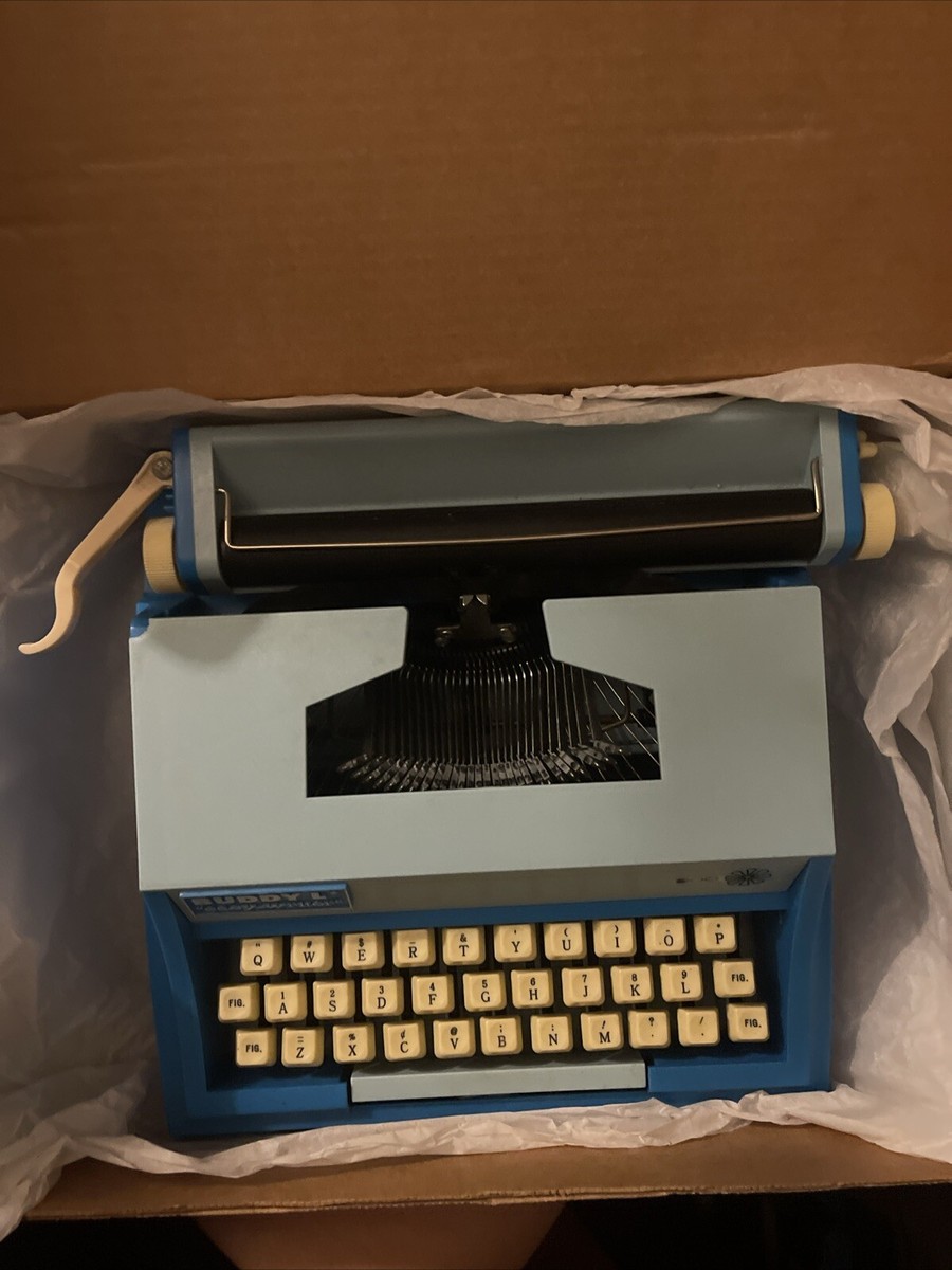 Vintage Buddy L Easy Writer 200 Toy Two Tone Blue Typewriter | eBay