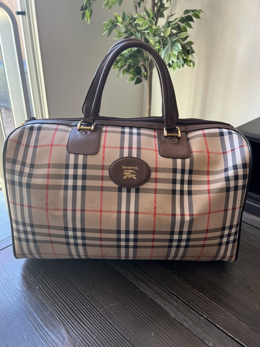 Vintage Burberry Boston Travel Bag | eBay