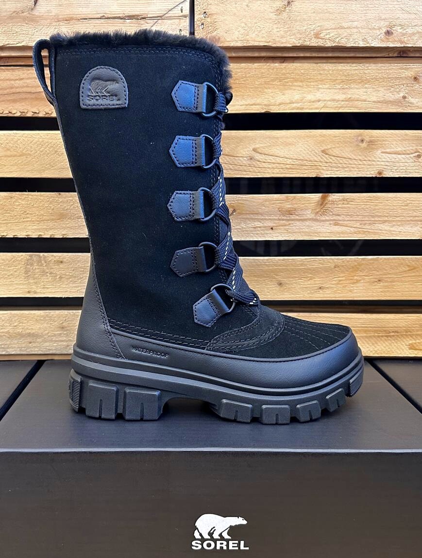 Sorel - Women Tivoli V Tall Waterproof Velvet Black Neutral Winter