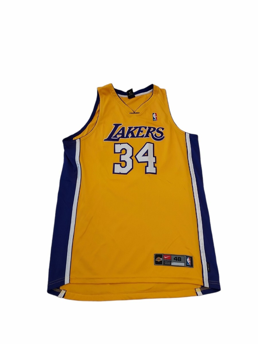 Authentic Los Angeles Lakers #34, Shaquille O'Neal Jersey, Never
