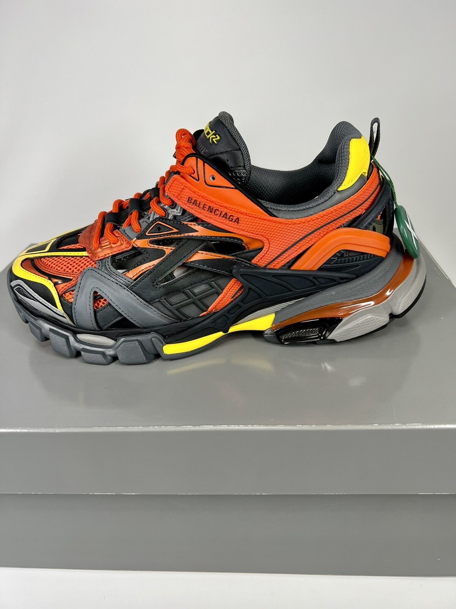 Balenciaga Track 2 Sneakers Orange/Yellow/Gray/Black • Size EUR 41