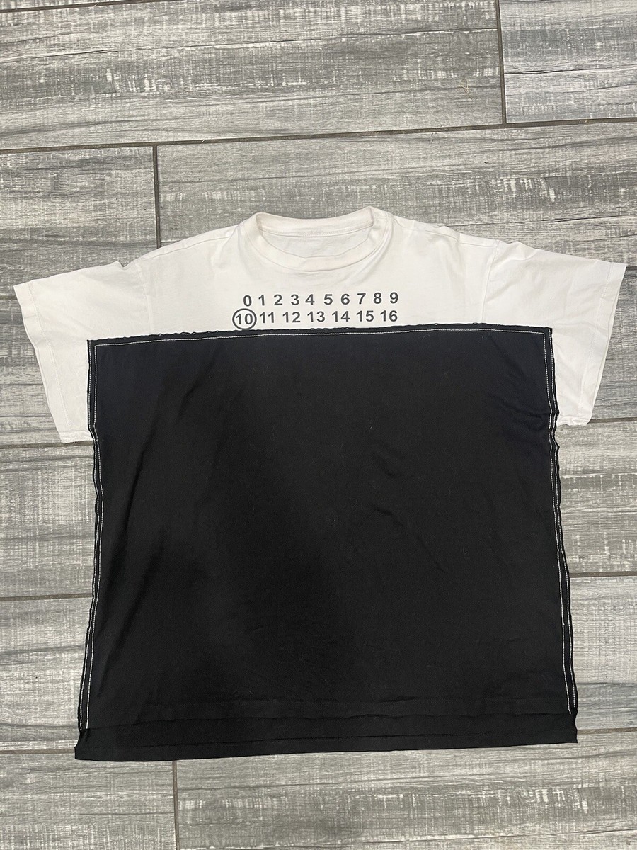 MAISON MARGIELA 10 CUT & SEW LOGO TEE Size 46 | eBay