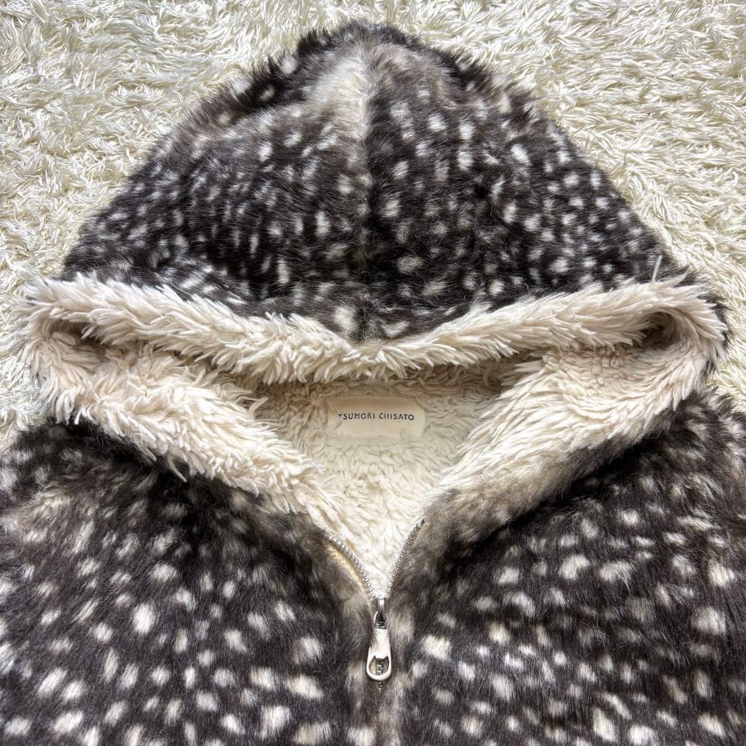 Tsumori Chisato fur Bambi spotted seal hoodie jacket size:2 | eBay