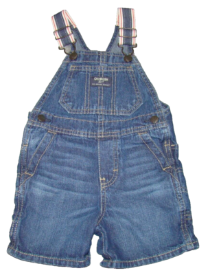 OshKosh B'gosh Boys 12-18 Months Vestbak Overalls Short Selvedge