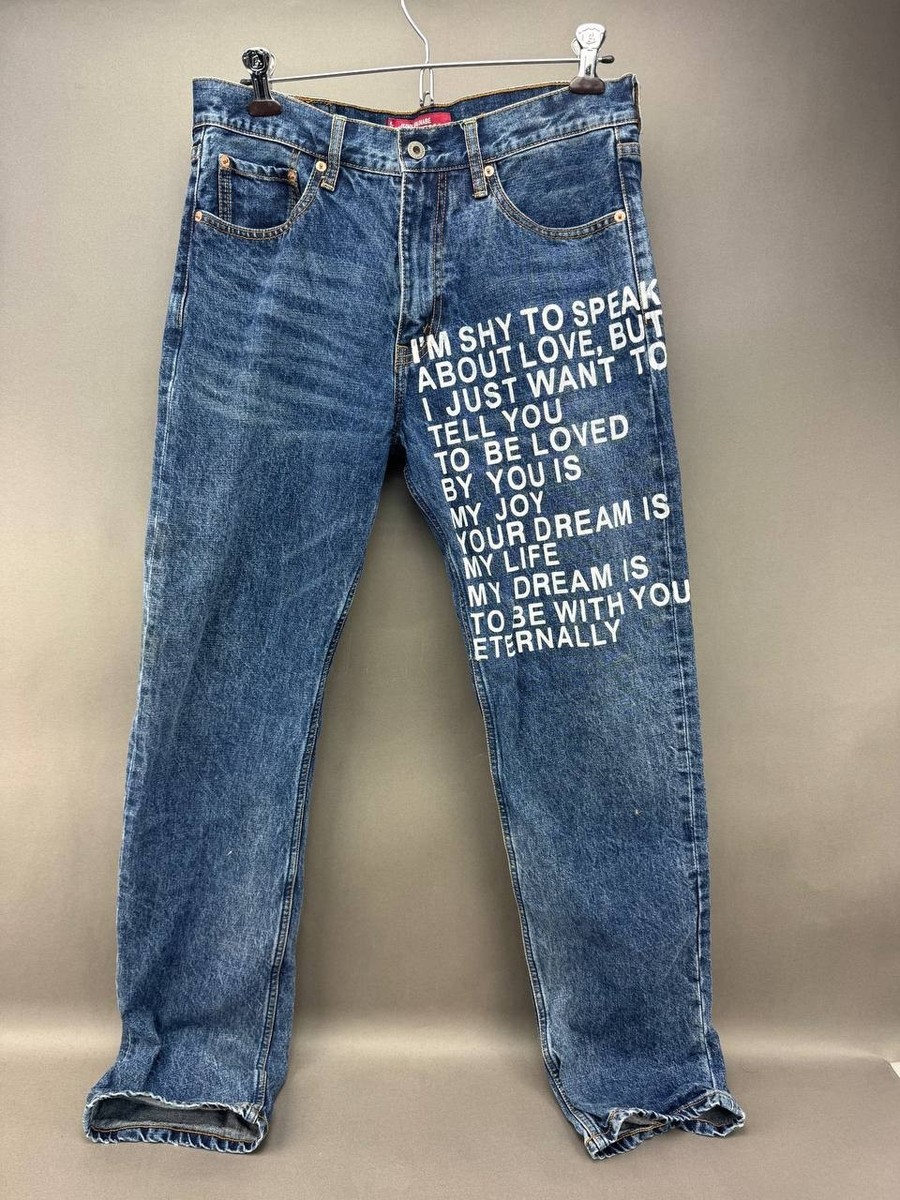 Comme Des Garcons Junya Watanabe POEM Levis Blue Jeans Size 30x34