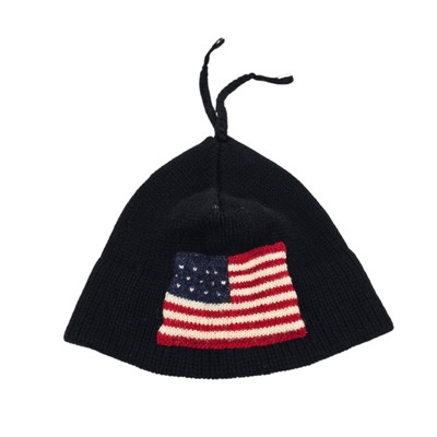 Vintage 90s Polo Sport Ralph Lauren Big USA Flag Knit Tassel
