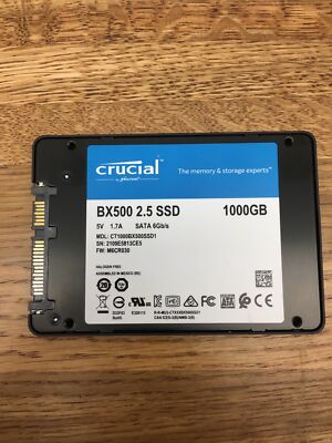 Crucial Ct1000Bx500 Crew Ssd 1Tb 1000Gb Bx500 Sata3 Internal 2.5