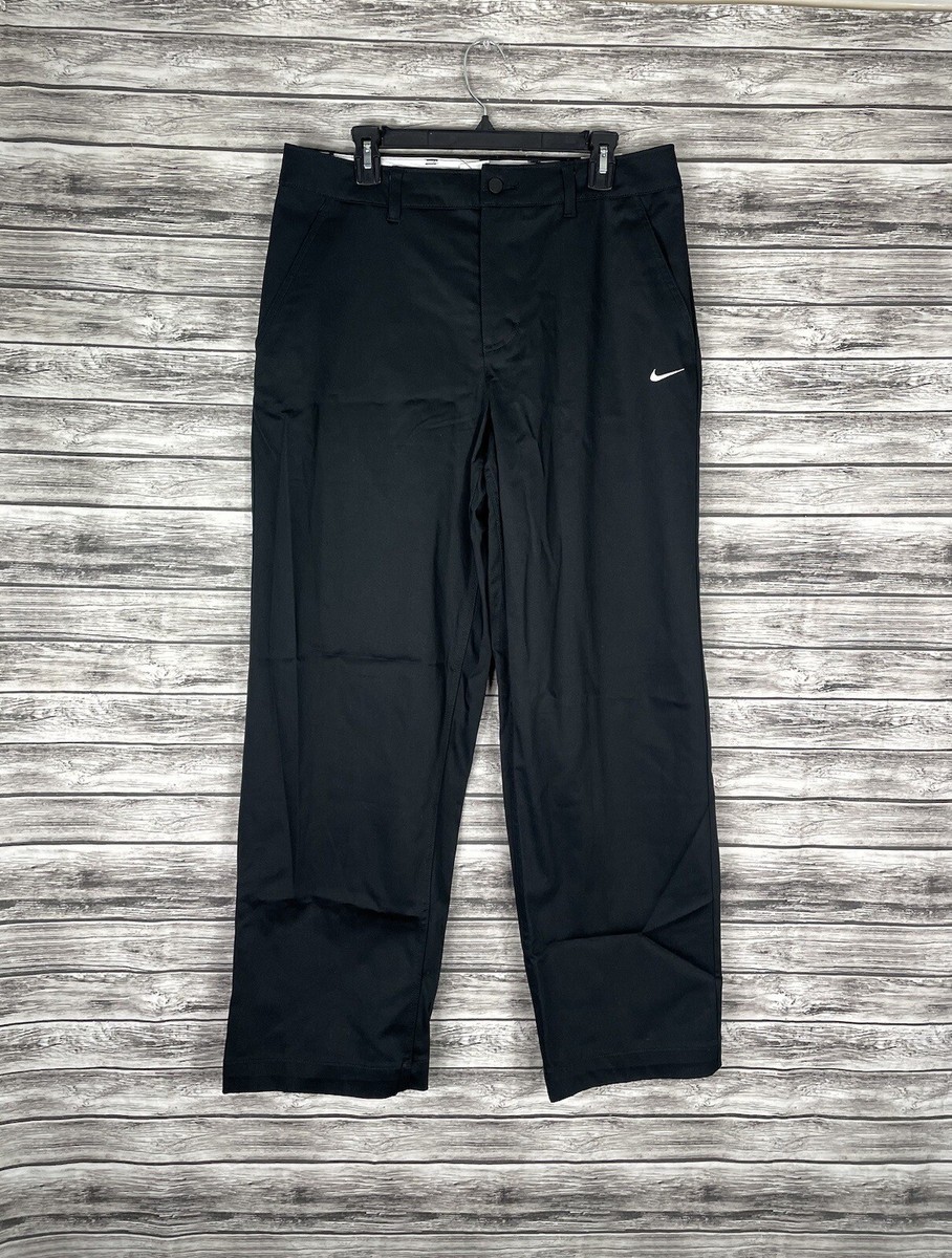 Nike Life Black Cotton Chino Loose Fit Pants (DX6027-010) - Mens
