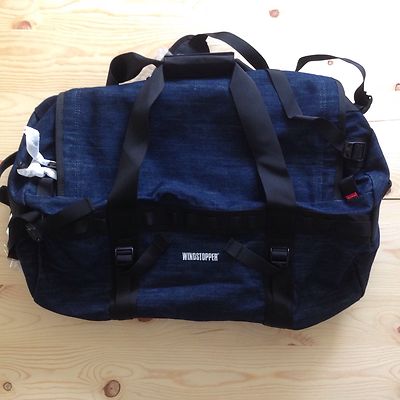 SUPREME x THE NORTH FACE DENIM BASECAMP DUFFLE BAG BLUE BOX LOGO