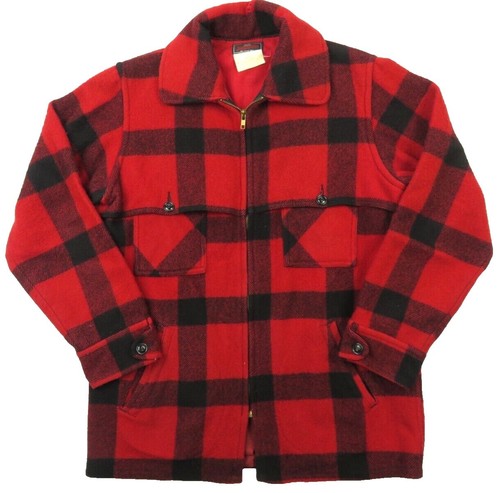 70's Vintage JOHNSON WOOLEN MILLS Mackinaw Jacket Green L | eBay