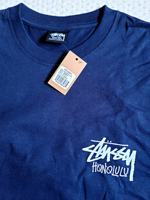 NWT STUSSY HONOLULU Chapter Tee Limited NAVY BLUE T-SHIRT XL | eBay