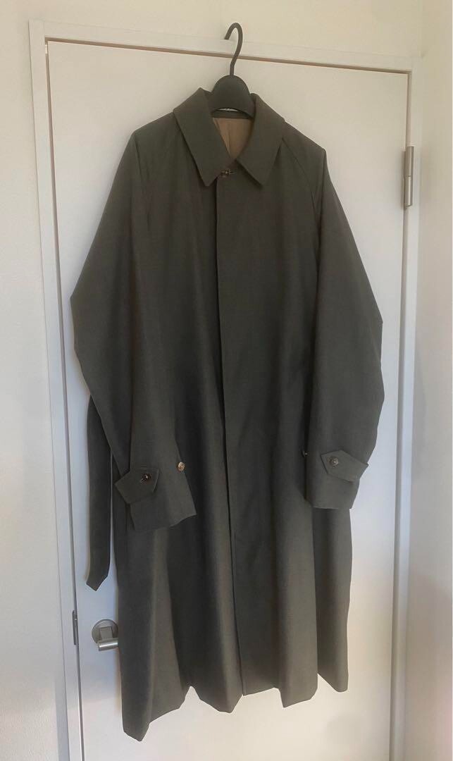 AURALEE Kiji Wool Balmacaan Coat | eBay