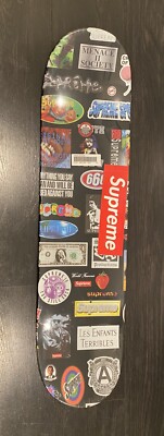 Supreme stickers skateboard Black Deck - 8