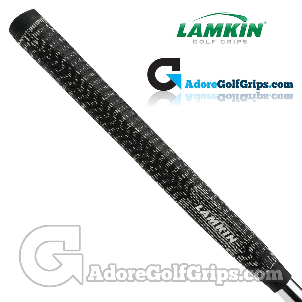 Lamkin Deep Etched Paddle FULL CORD Putter Grip - Black + FREE