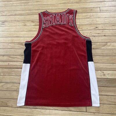 SHADY Ltd Vtg Velour Jersey Vest Men M Y2k Streetwear Eminem Rap