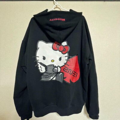2NE1 Hello Kitty collaboration Hoodie logo sanrio color Black size
