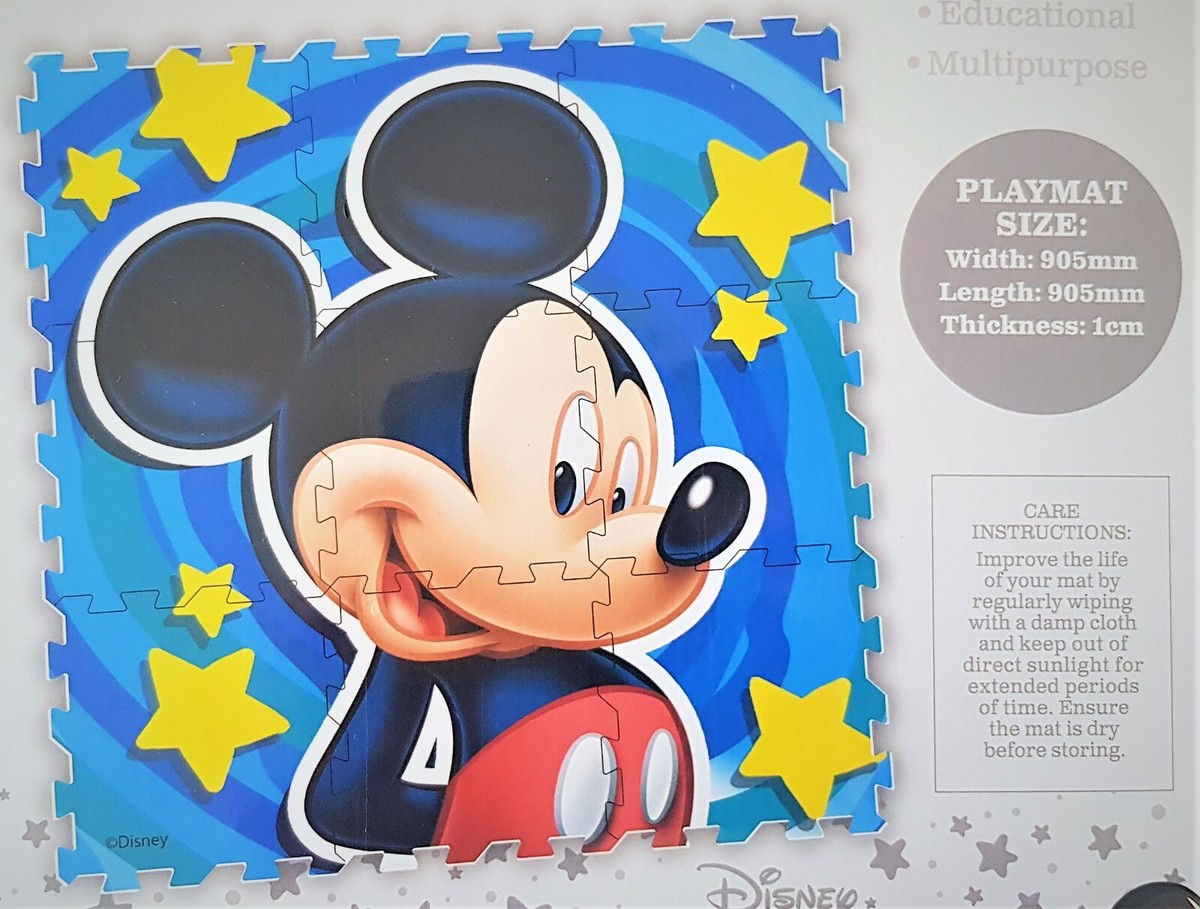Jolly Kidz DISNEY MICKEY MOUSE PUZZLE PLAYMAT Soft Durable