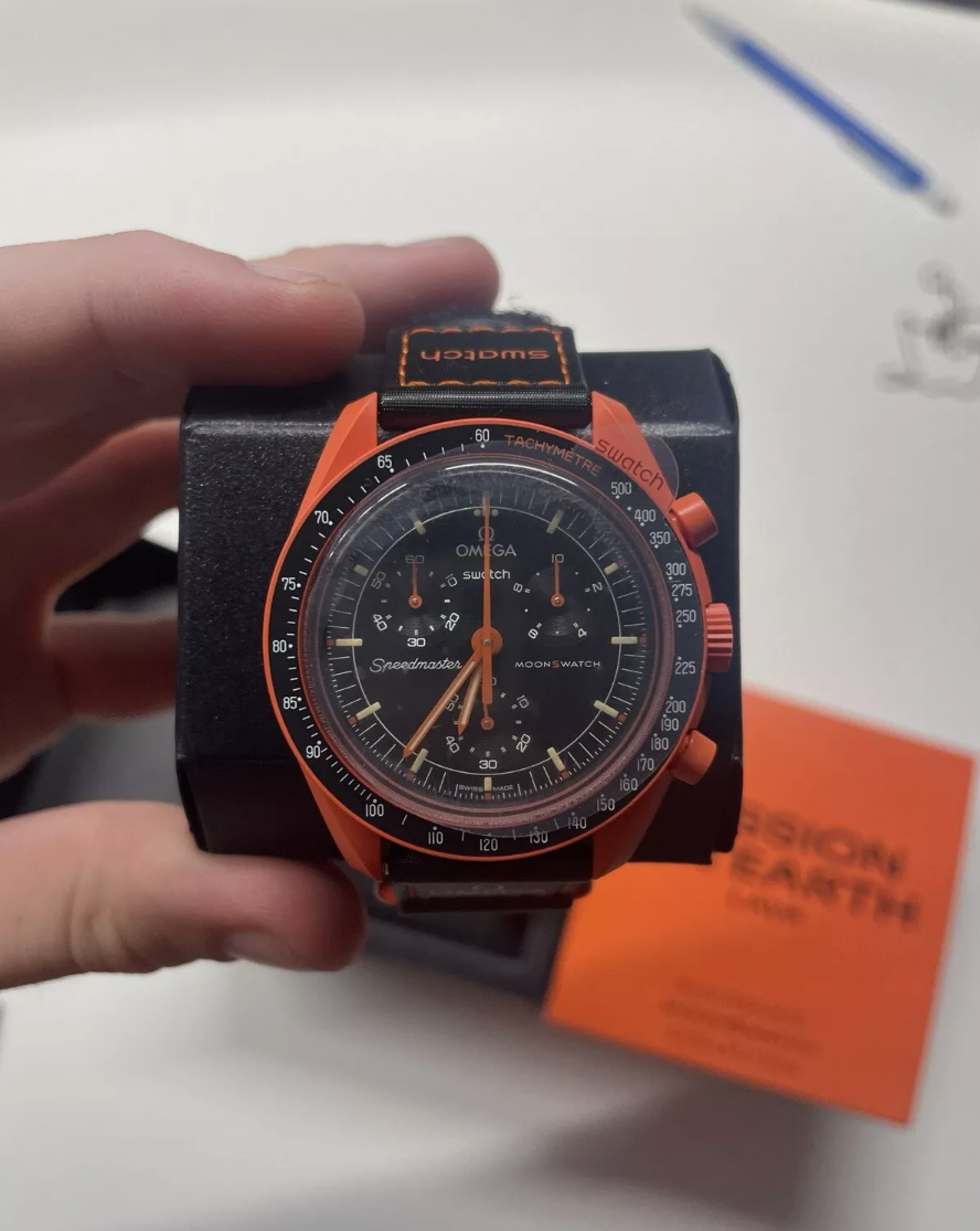 Omega x Swatch Mission On Earth Lava MoonSwatch Mission To Earth