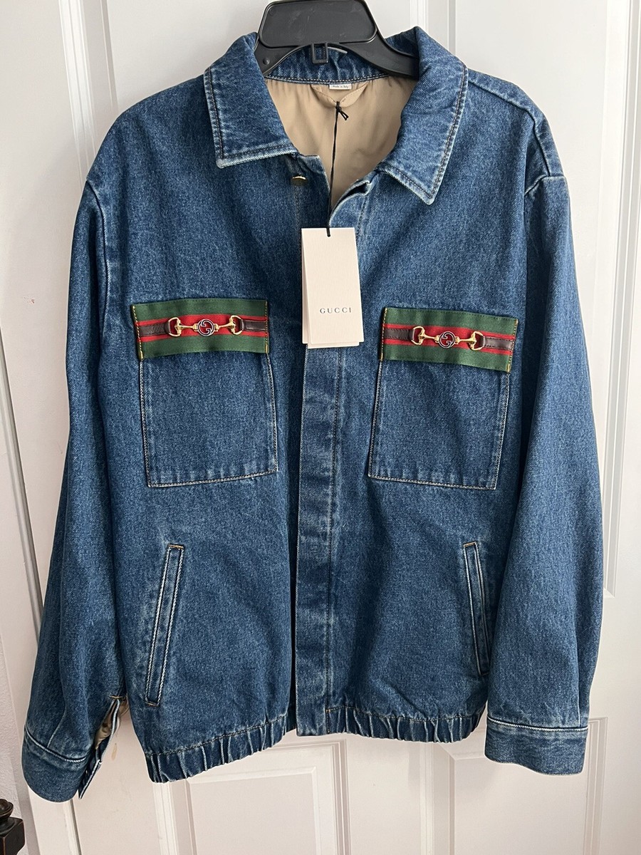 NWT Gucci Horsebit Denim Jacket Size 48 (Oversized Fit) 100