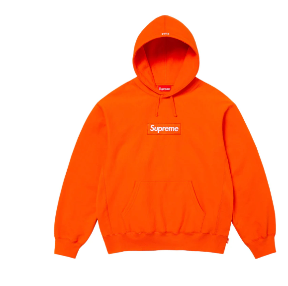 Supreme Box Logo Hooded Sweatshirt Bogo Dark Orange FW24 Size