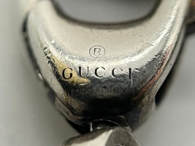 Excellent GUCCI Interlocking Bracelet G Logo Chain Sterling Silver
