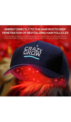 Crazy Grow 650 nm Red Light LED Light Therapy Hat For Hair Loss