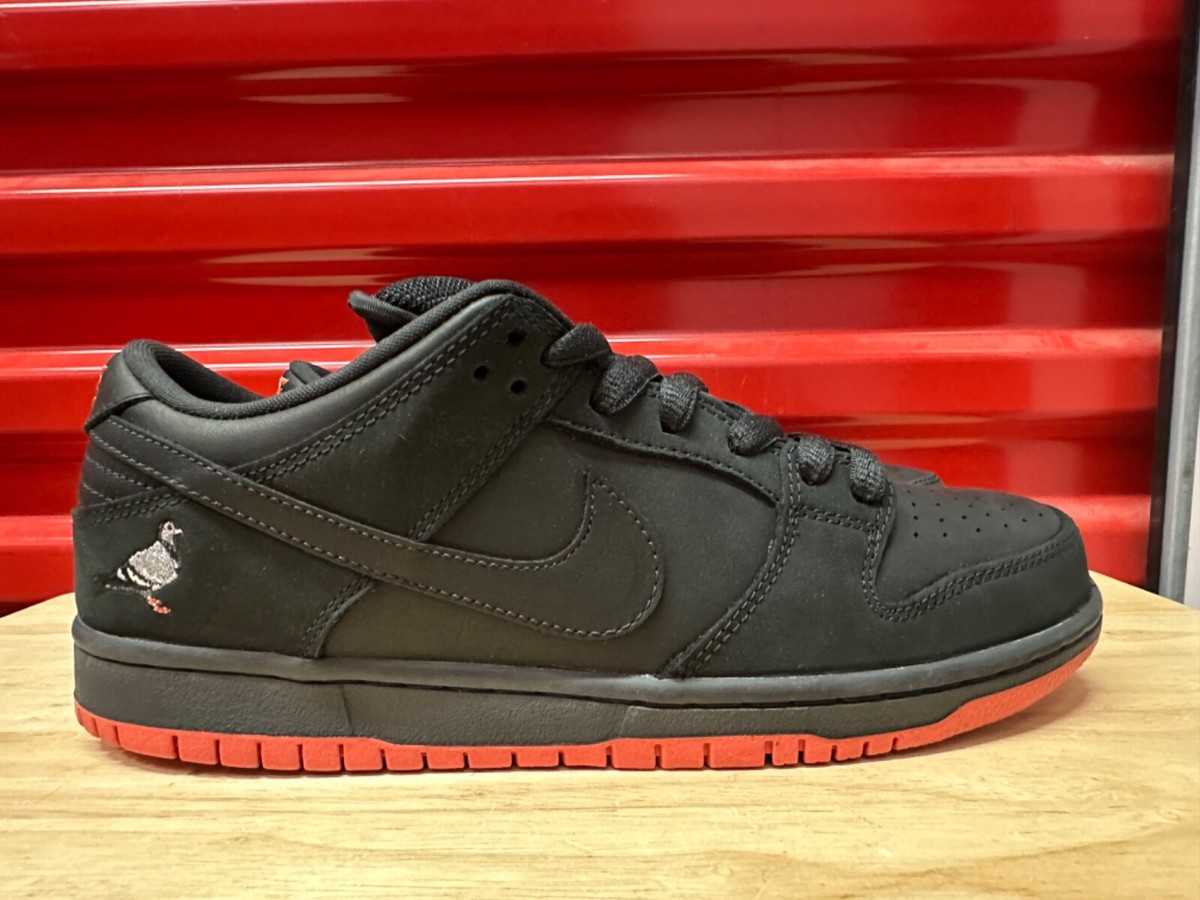 NEW Nike Dunk SB Low Black Pigeon Engraved Lasered 883232-008