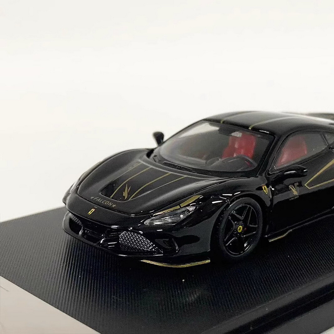 XF MODEL 1/64 Scale Ferrari F8 Tributo Black Diecast Car Model Toy