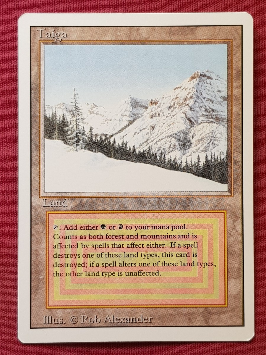 Magic The Gathering REVISED TAIGA DUAL LAND card MTG | eBay