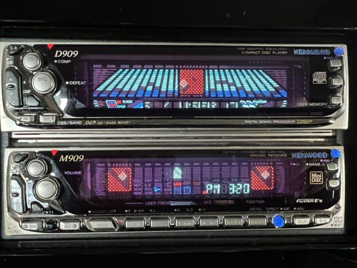 KENWOOD D909 M909 1Din Car Audio CD MD Player Set of 2 / Some