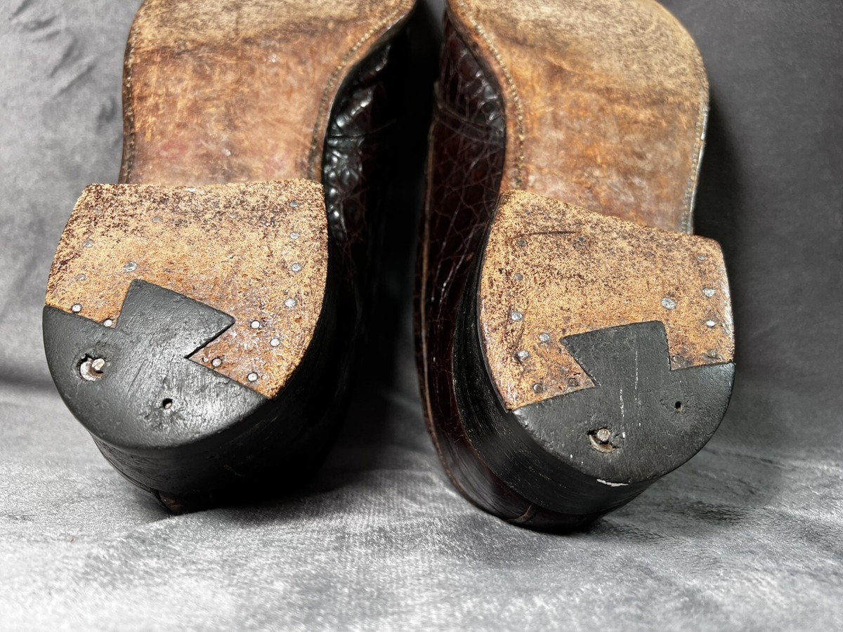 Edwin Clapp Vintage 1940's Alligator Crocodile Split Toe Oxford