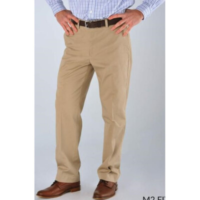 NWT Mens Size 46 Bills Khakis M3 British Khaki Plain Front Trim
