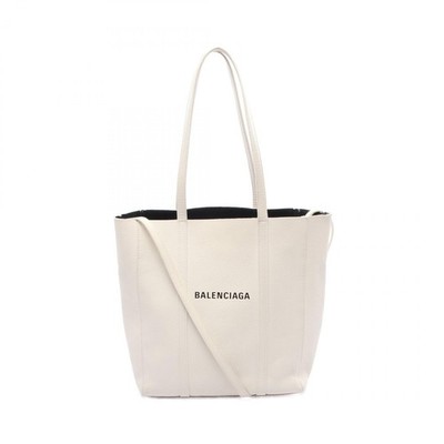BALENCIAGA EVERYDAY TOTE XS Shoulder Bag 551810 leather White Used