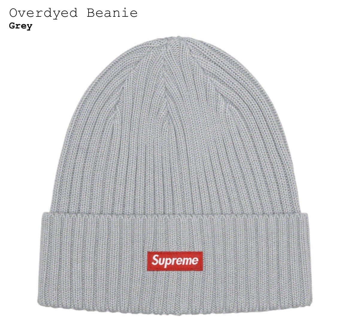 Brand New Supreme Overdyed Beanie Grey - SS23 | eBay