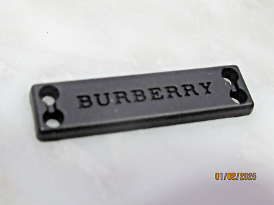 BURBERRY 1 TAG, ZIPPER PULL CHARM blackish DARK SILVER tone metal