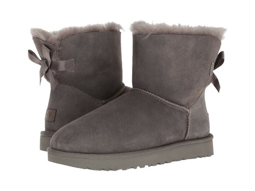 UGG BAILEY BOW CORDUROY GREY GRAY WOMEN BOOT US 8 / EU 39 / UK 6