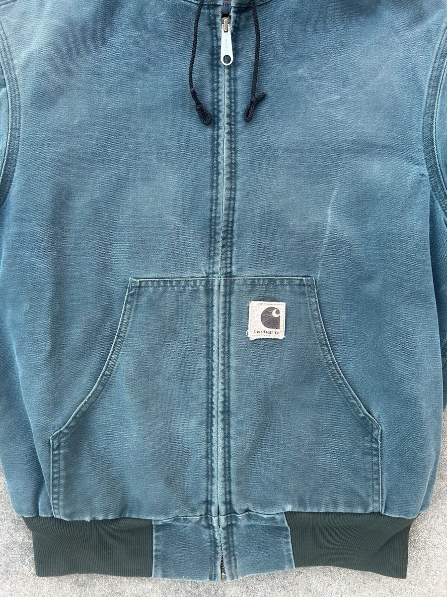 Vintage 90s J06 HTG Carhartt Hooded Jacket Size M Made In USA | eBay