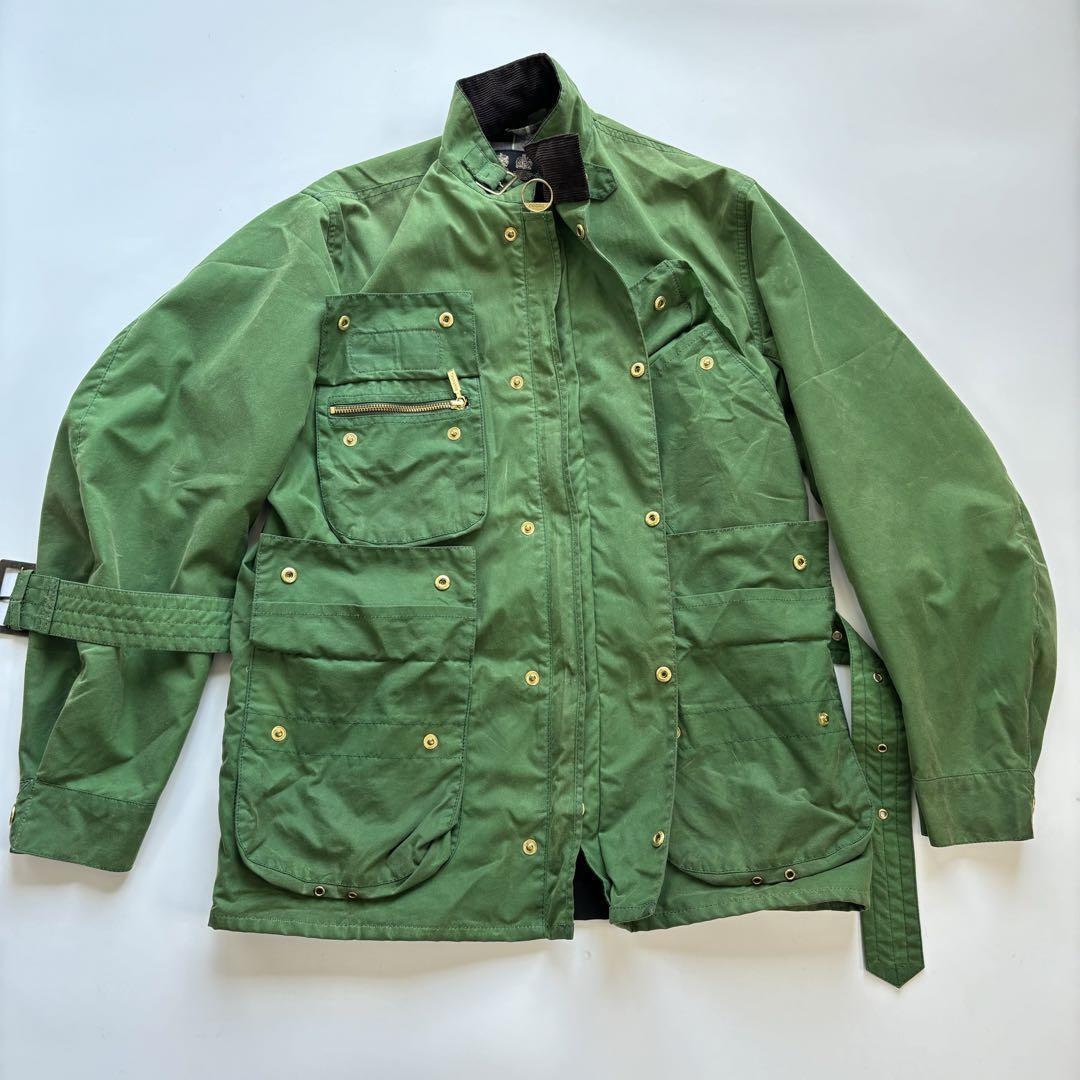 Barbour International 00's A7 Jacket British Racing Green M Medium