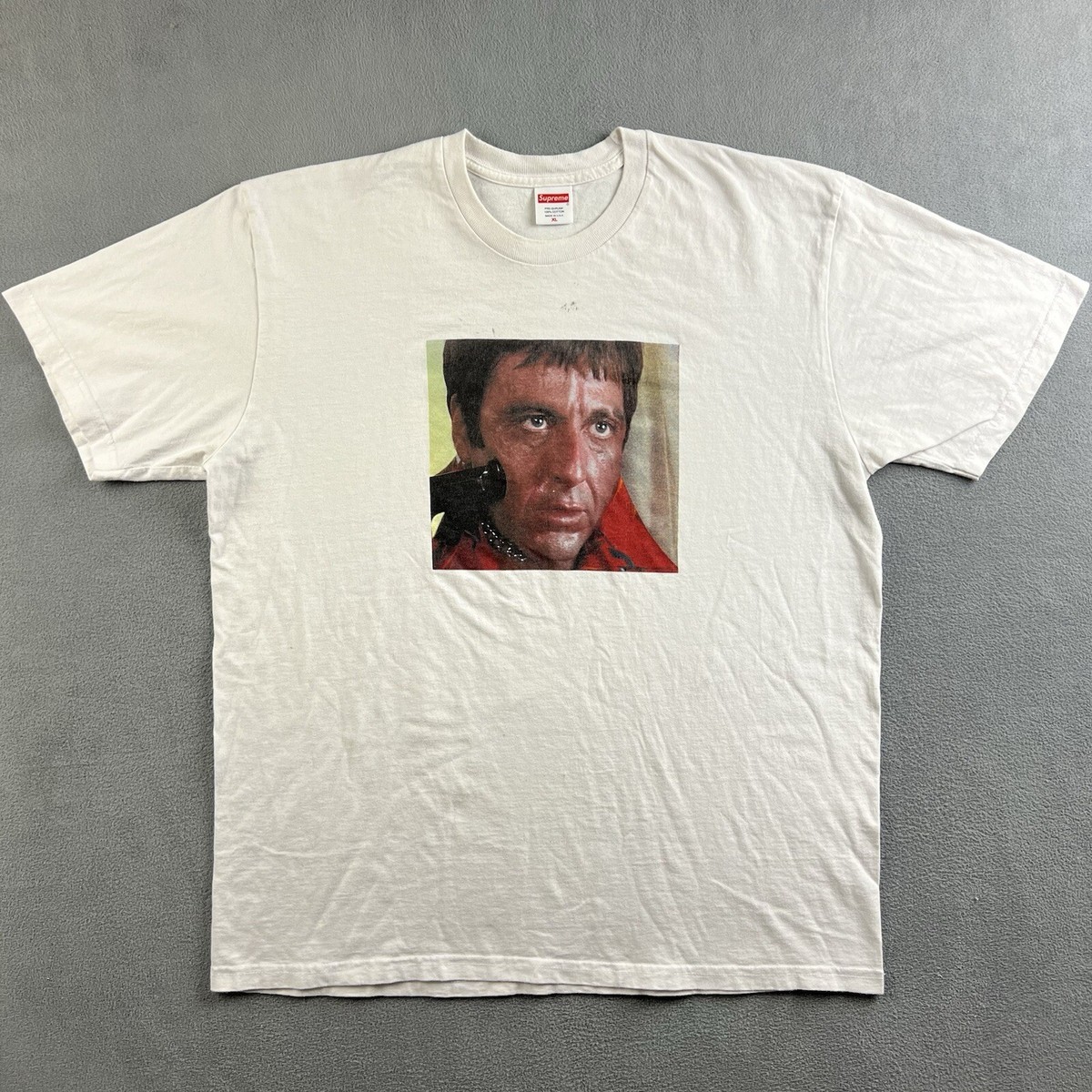 Supreme Scarface Shirt Mens XL White Double Sided FW17 Movie Promo